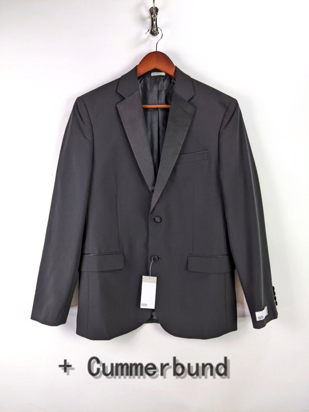 Nordstrom Rack Mens Suit Blazer Jacket with Cummerbund Size 40R in Black